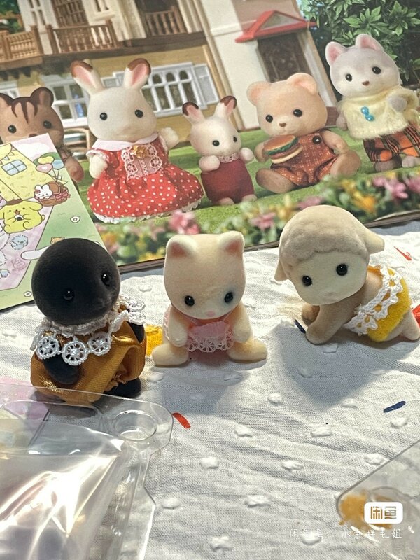 Jepang Sylvanian keluarga buta kotak Kawaii berkemah gaun bayi boneka lucu Anime figrue kamar ornamen Natal berkelompok boneka