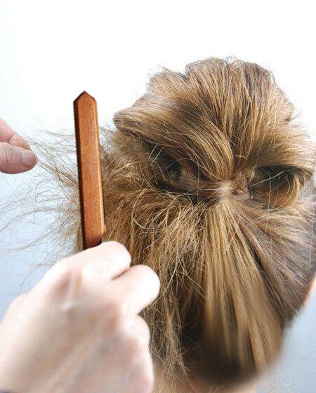 Peine de madera para cabello seco, herramientas de peinado de salón, peine redondo, cerdas de peluquería, nailon