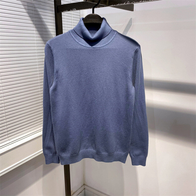 MRMT-suéter de cuello alto para hombre, prendas de punto con solapa alta, Tops de otoño e invierno, 2024