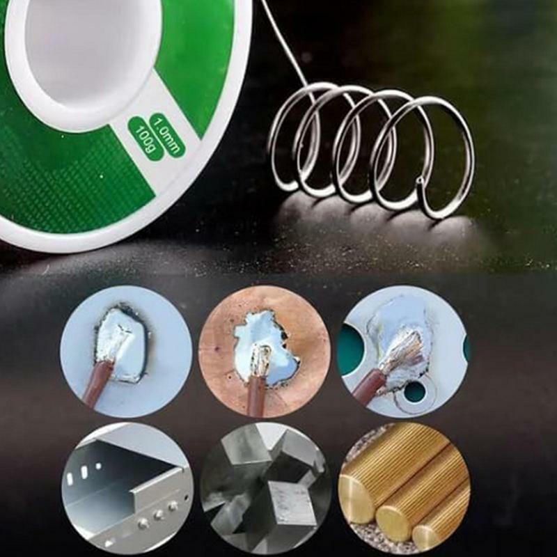 50/100g Disposable Lighter Solder Welding Wire Soldering Tin Wire Stainless Steel Copper Iron Nickel Battery Pole Piece Low Melt