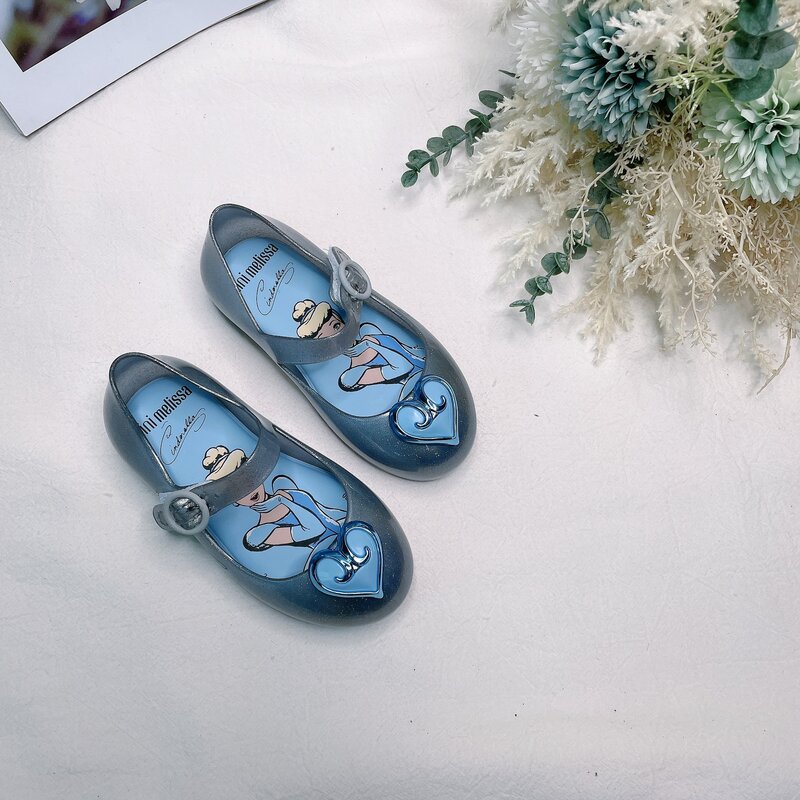 Zapatos de marca de moda para niños y niñas, zapatos de princesa sirena Blancanieves, zapatos de playa con Velcro