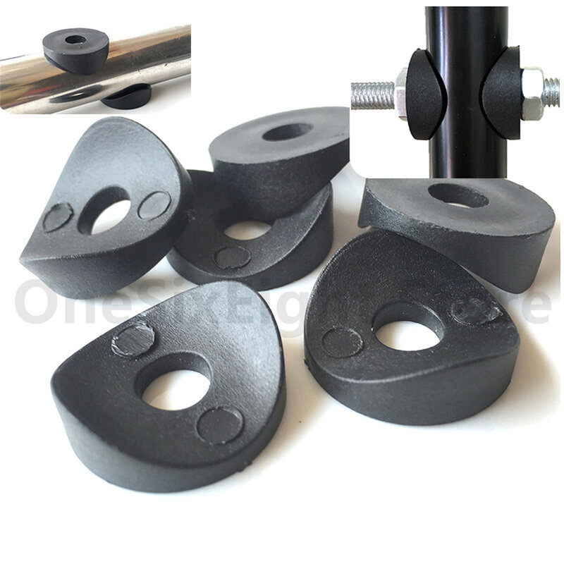 Black Plastic Round Washer Hole Plug, Junta de Proteção, Dust Seal, End Cover Caps para Pipe Bolt Móveis, 16x6mm, 25x8mm