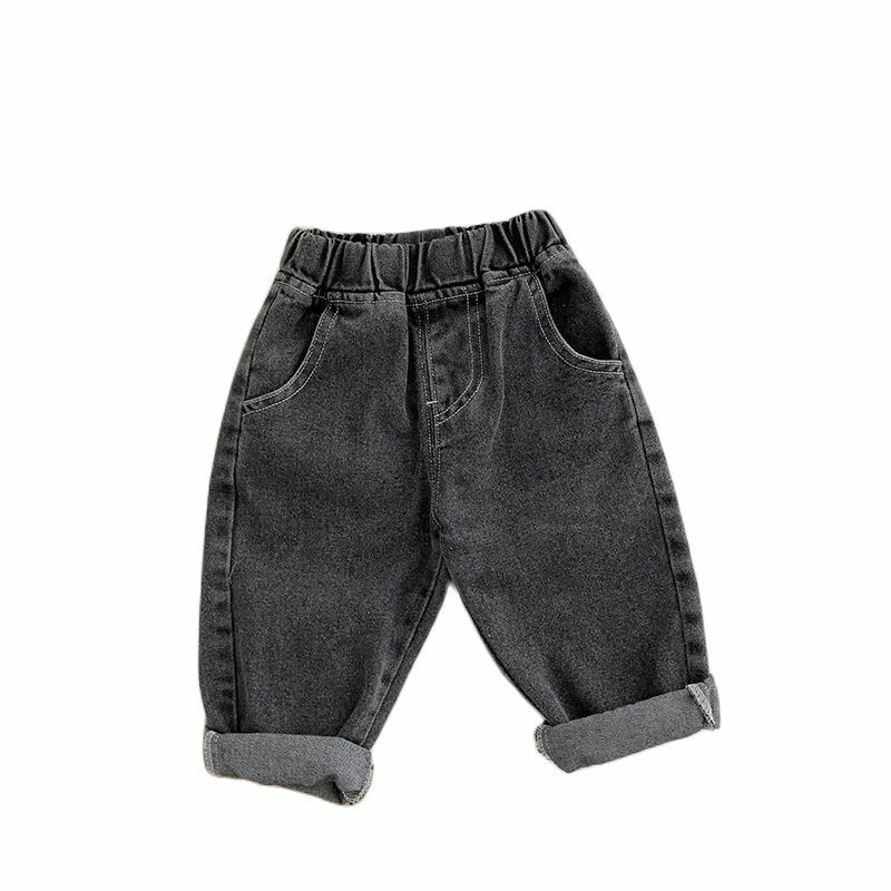 Pantaloni per bebè MILANCEL Jeans per bambini solidi pantaloni Casual in Denim per ragazzi pantaloni morbidi per ragazze
