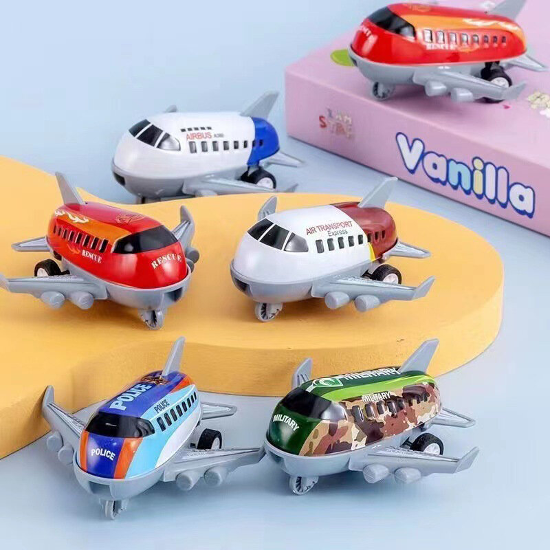 Mini brinquedo do avião dos desenhos animados para crianças, brinquedo avião pull-back, festa de aniversário, presente de carnaval, prêmio Pinata Filler, 3 peças
