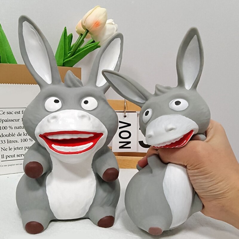 Lovely Donkey Slow Rising Squishy Toy Anti Stress Fidgets Toy Decompression Toy for Kids Christmas Sock Filler