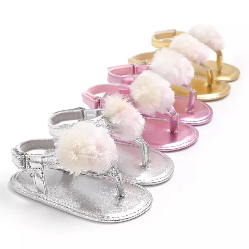 신생아 아기 소녀 공주 꽃 샌들, 여름 캐주얼 침대 신발 복장, 0-18m 미끄럼 방지 퍼스트 워커 패션