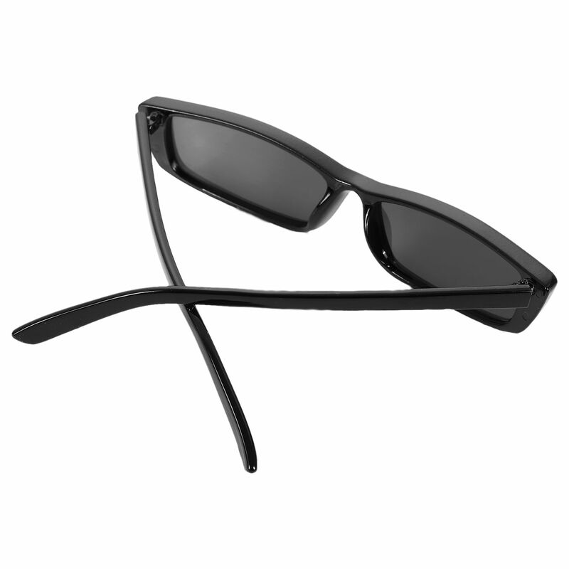 Lunettes de soleil rectangulaires vintage pour femmes, petites lunettes de soleil rétro, noir, S17072