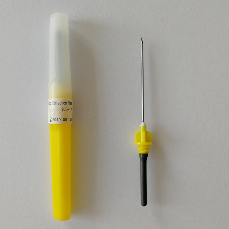 Aguja de retroceso estéril médica, 100 piezas, tipo bolígrafo de seguridad para recolección de sangre, desechable, 20G, 21G