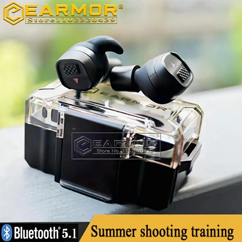 Earmor m20t novo bluetooth fones de ouvido ao ar livre caça tiro tático fone proteção auditiva eletrônica nr26db