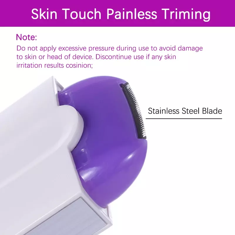 Professional Painless Skin Touch Tactile Hair Trimmer For Women Face Leg Bikini Hand Body Electric Shaver Hair Removal Epilator