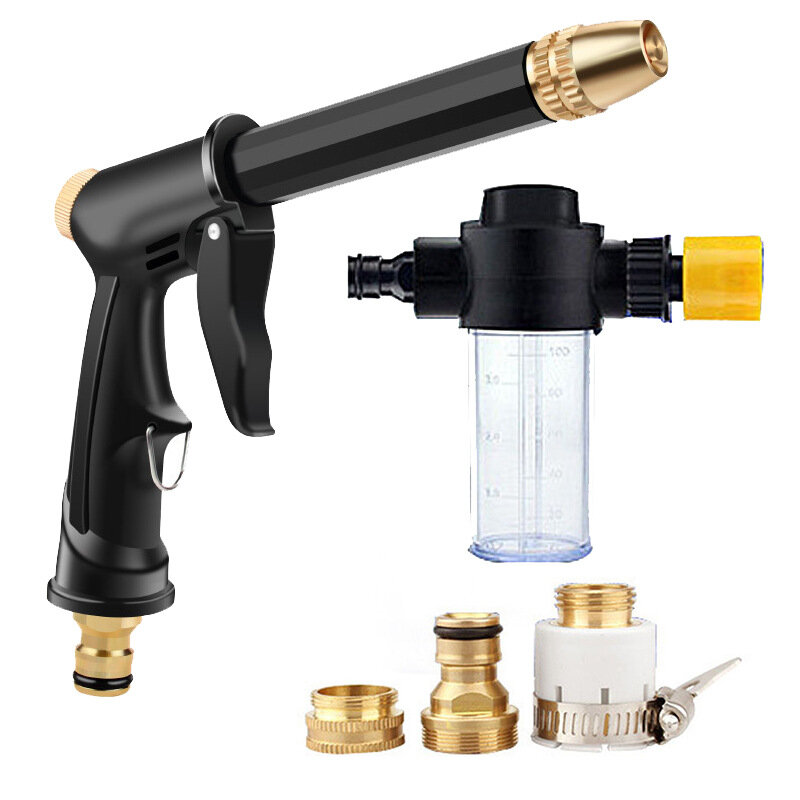 Pistola de pulverización de agua de alta presión portátil para lavado de coches, rociador de espuma, accesorios de lavado de automóviles, hogar, jardín