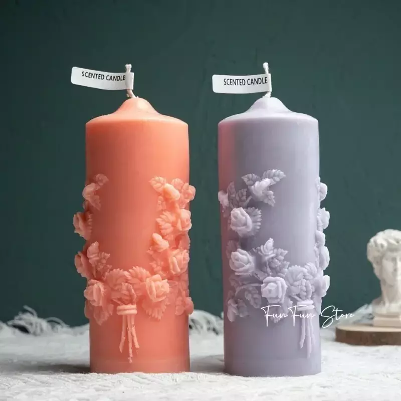 Rosen strauß Duft kerze Silikon form DIY handgemachte Kunst handwerk Kerze Herstellung Gips Seifen form Home Decoration Werkzeuge