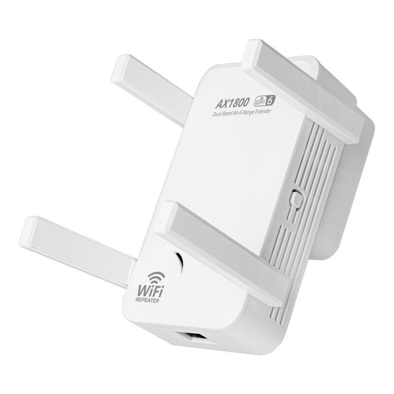 Wifi 6 Draadloze Repeater 1800Mbps 2.4 & 5 Ghz Dual Band Wifi Extender Lange Afstand Wifi Signaal Booster 802.11ax Gigabit Wan/Lan Poort