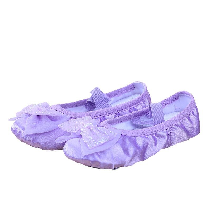 Женские танцевальные туфли детская балетная обувь girl с бантом, Обувь для бальных танцев, Женская Корейская обувь принцессы, женские балерины