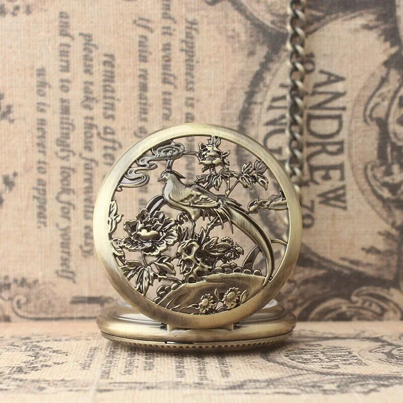Elegant Fashion Vintage Pocket Watch Alloy Roman Number Dual Time Display Clock Necklace Chain Watches boy girl Birthday Gifts