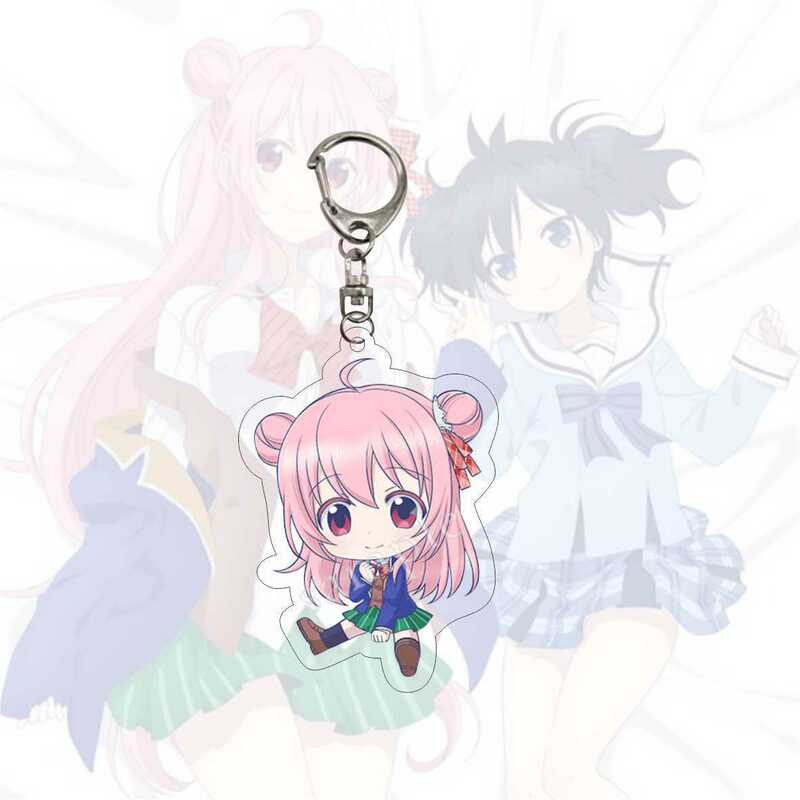 Anime Happy Sugar Life Keychain Kawaii Matsuzaka Satou Cartoon Figures Cosplay Acrylic Pendants Key Chain Accessories Wholesale