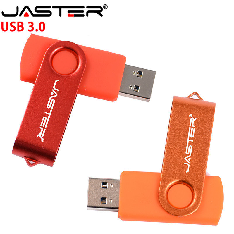 JASTER-mini unidad Flash USB 3,0 giratoria, Pendrive creativo de buena calidad, de colores, 128GB, 64GB, 32GB, 16GB, 8GB y 4GB