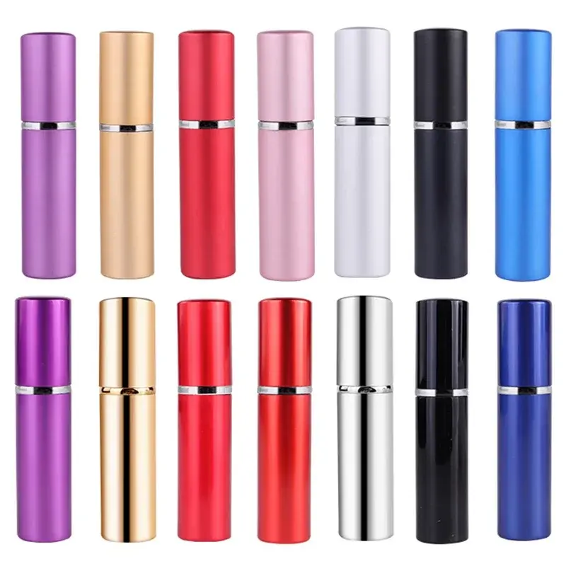 5ML Aluminum Refillable Perfume Bottle With Atomizer Portable Empty Parfume Case Container Spray Bottle Travel