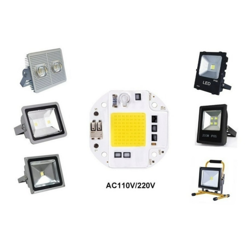 고출력 COB LED 칩, 스포트라이트 투광 조명용 용접 프리 다이오드, 스마트 IC 드라이버 불필요, 50W, 70W, 100W, 220V, 110V