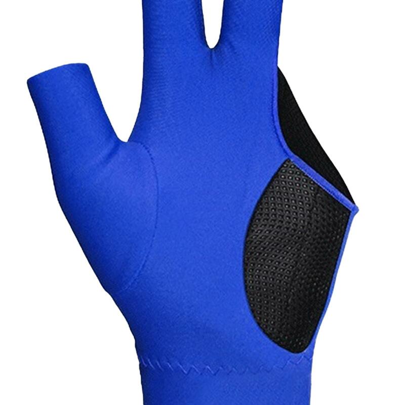 Guante de billar de 3 dedos para hombre y mujer, guante deportivo duradero, antideslizante, transpirable, para juegos, práctica de entrenamiento