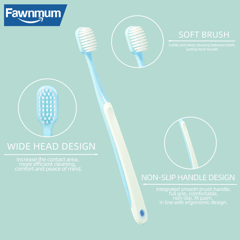 Fawnmum szczoteczka do zębów ultra-cienki miękka szczoteczka do zębów antybakteryjny Protect Gum Health szczotka do zębów higiena jamy ustnej czyszczenie zębów narzędzia