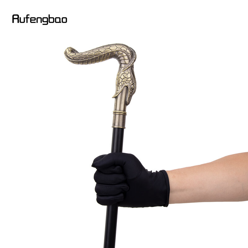 Coppery Snake Single Joint Fashion Walking Stick decorativo Vampire Cospaly Party Walking Cane Halloween Crosier 93cm