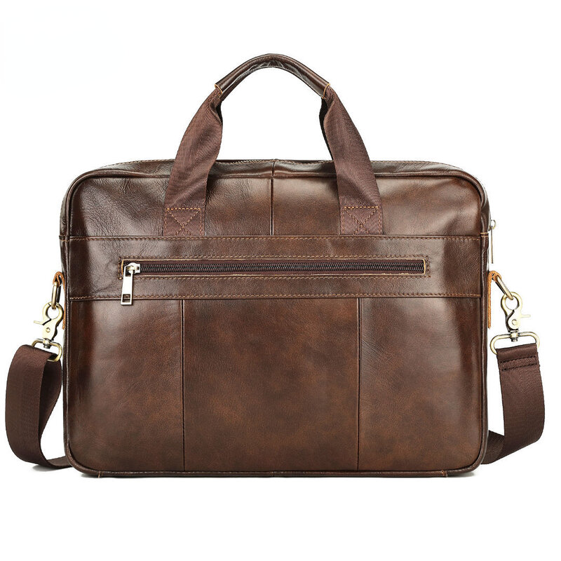 Prawdziwa skórzana męska teczka biznesowa torba na laptopa męska torba na co dzień torba na ramię o dużej pojemności