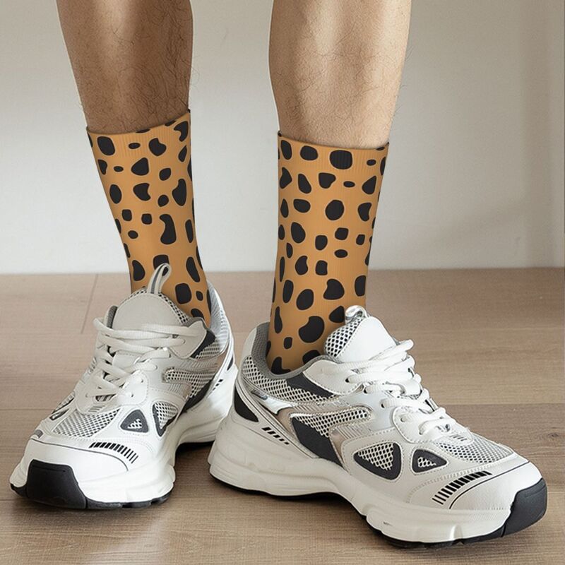 Chaussettes unisexes à imprimé léopard pour adultes, chaussettes pour hommes et femmes