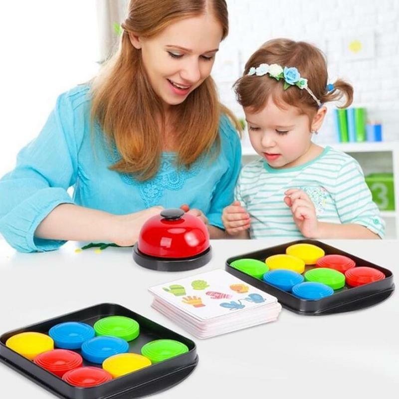 Montessori Puzzle Board Game, empurrar louco e empurrar jogo de mesa, pai-filho interativo, bola rapidamente, 3 + meninos e meninas