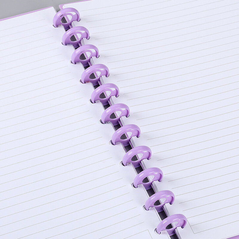30 sztuk przezroczysty kolor pierścień wiążący grzyb otwór luźne liści Notebook przycisk wiązania książki pętli wiązanie spoiwa tarcza pierścieniowa klamra