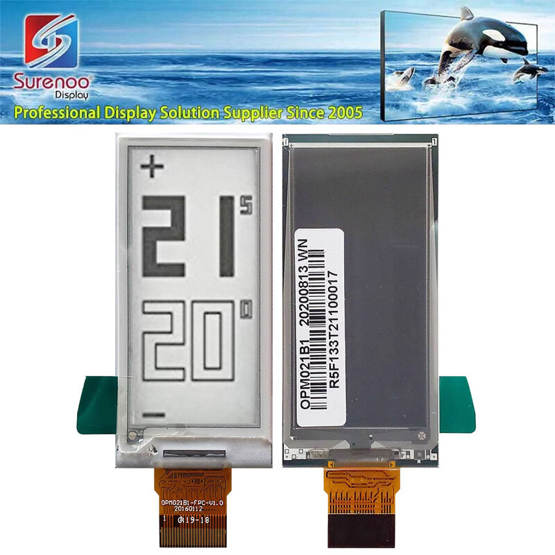 Pantalla de visualización de tinta electrónica OPM021B1 de 2,13 pulgadas para termostato inteligente Netatmo Pro (NTH-PRO) V2 NTH01, reparación de repuesto para Netatmo N3A-THM02