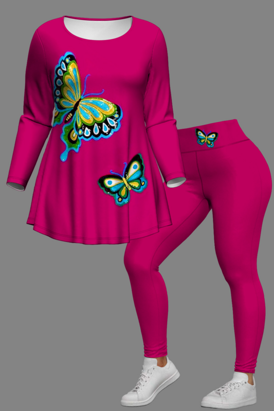 Женская футболка с рисунком бабочки или облегающие брюки-карандаш