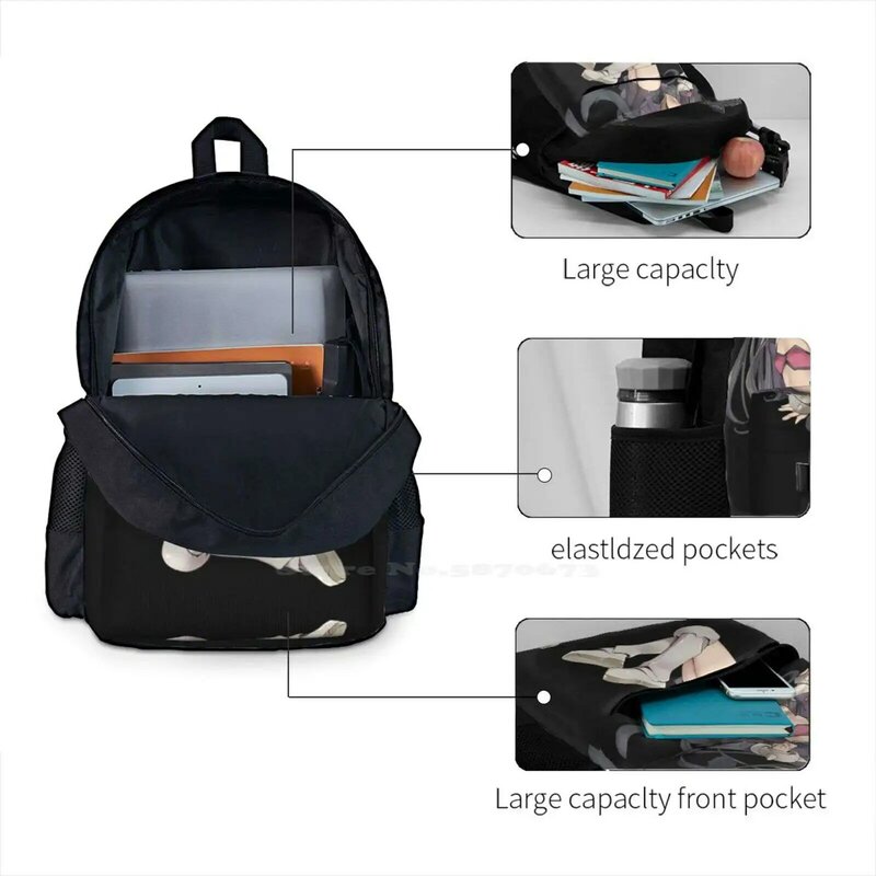 Большой Вместительный школьный рюкзак Rem Galleu, сумки для ноутбука Rem Galleu Isekai Maou, чтобы не использовать