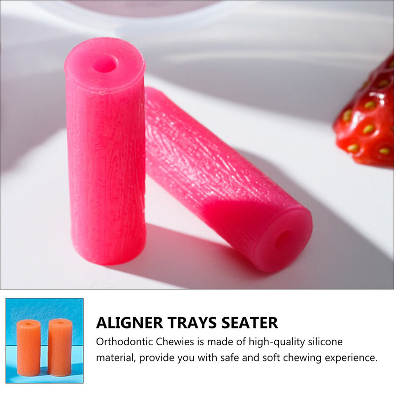 12Pcs Aligner Chewies Aligner Chompers Glue Adult Gum Bite Stick glue Invisible Bite Braces Correction Random Color Flavor