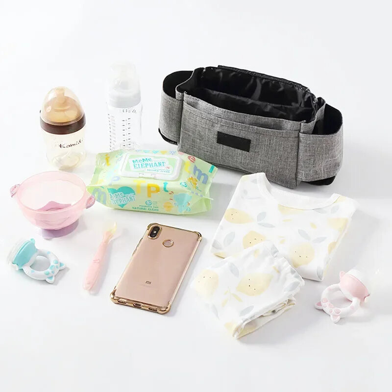 Stroller Bag Pram Organizer Cup Holder Multipurpose Baby Stroller Accessories Storage Bag Mummy Bag Portable Nappies Organizer