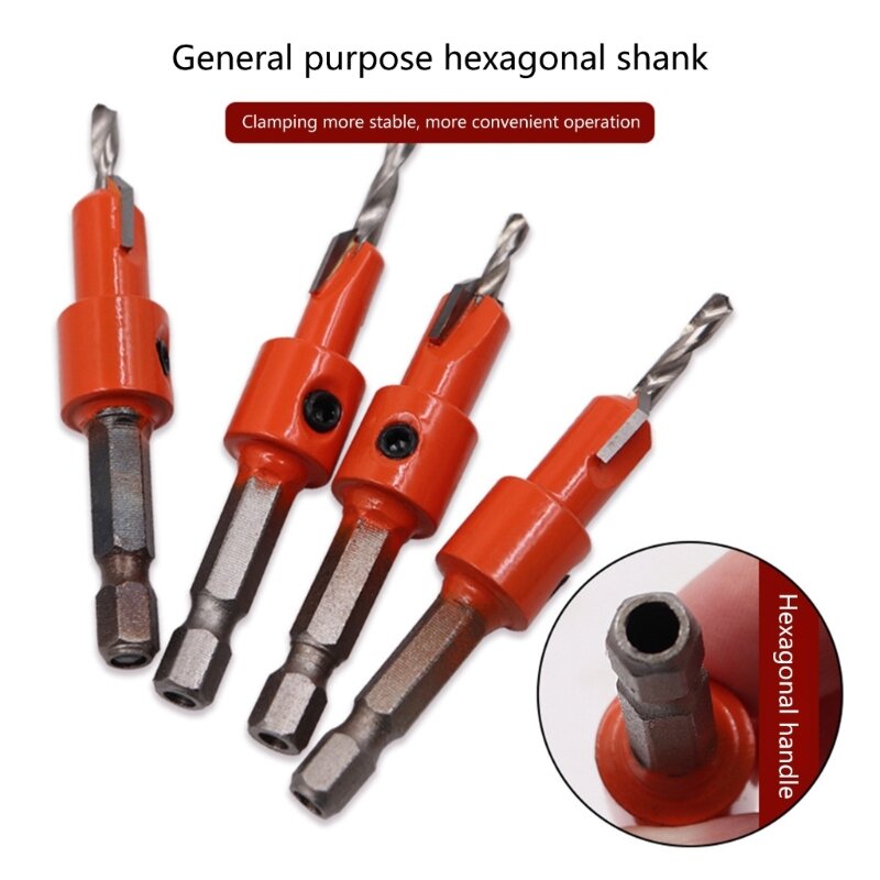 Versatile Woodworking Countersink Drill Bit Perfect for Furniture Making and Home Renovations Durable and Wear Resistant