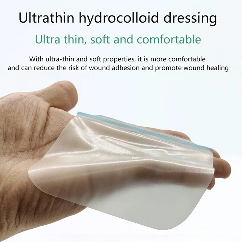 Vendaje adhesivo hidrocoloide ultrafino, almohadilla transparente para curación de heridas, parches impermeables transpirables útiles