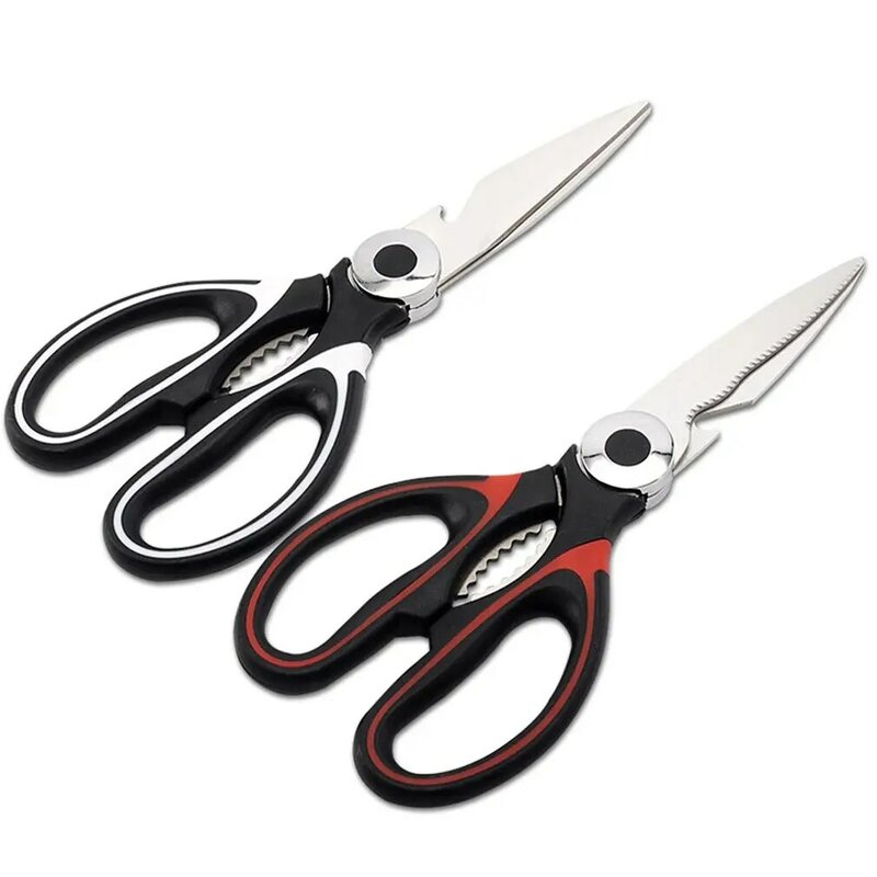 Stainless Steel Multifunction Scissors Vegetable Seafood Meat Clippers Chicken Bone Scissors Opening Bottle Kitchen Shears Tool
