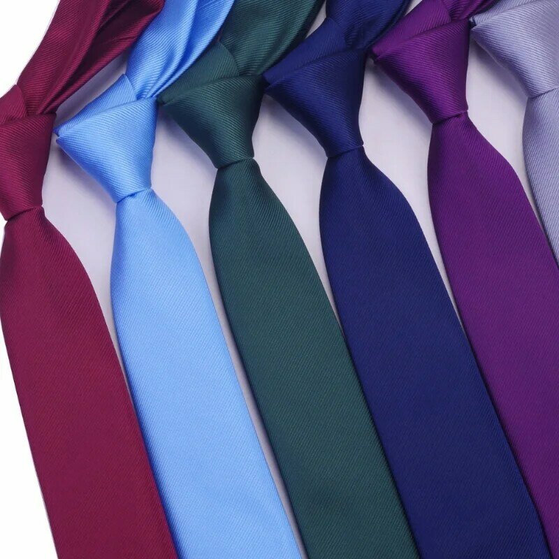 New Men's Casual Slim Ties Classic Polyester Woven Party Neckties Fashion Man Neck Tie for Wedding Business Male Tie Accessories