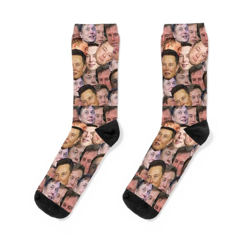 Elon Musk Collage Socks Stockings compression with print Luxury Woman Socks Men's
