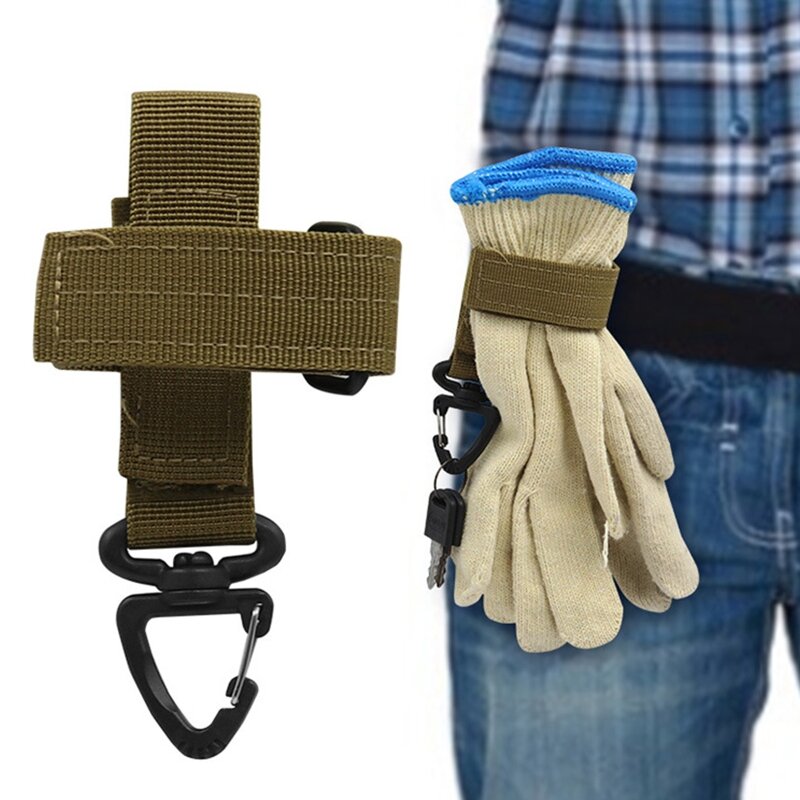 Multi-purpose Glove Hook Military Fan Outdoor Tacticals Gloves Climbing Rope Storage Buckle Adjust Camping Glove Hanging R9UF