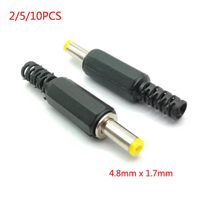 4.8mm x 1.7mm DC Power Male Plug Adapter Jack 4.8*1.7 Jack untuk Laptop soket Outlet Plug DIY menghubungkan