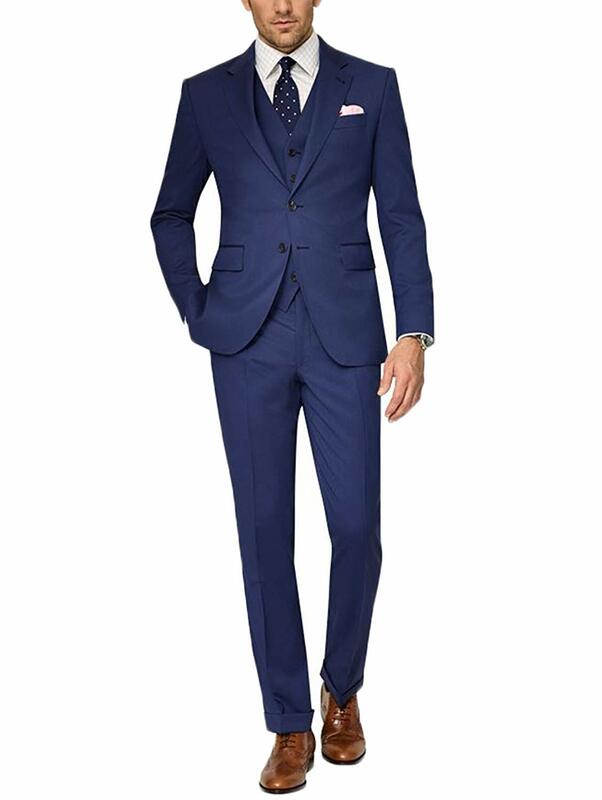 Men's Notch Lapel Suit Two Buttons Three-Piece Set Party Tuxedo
