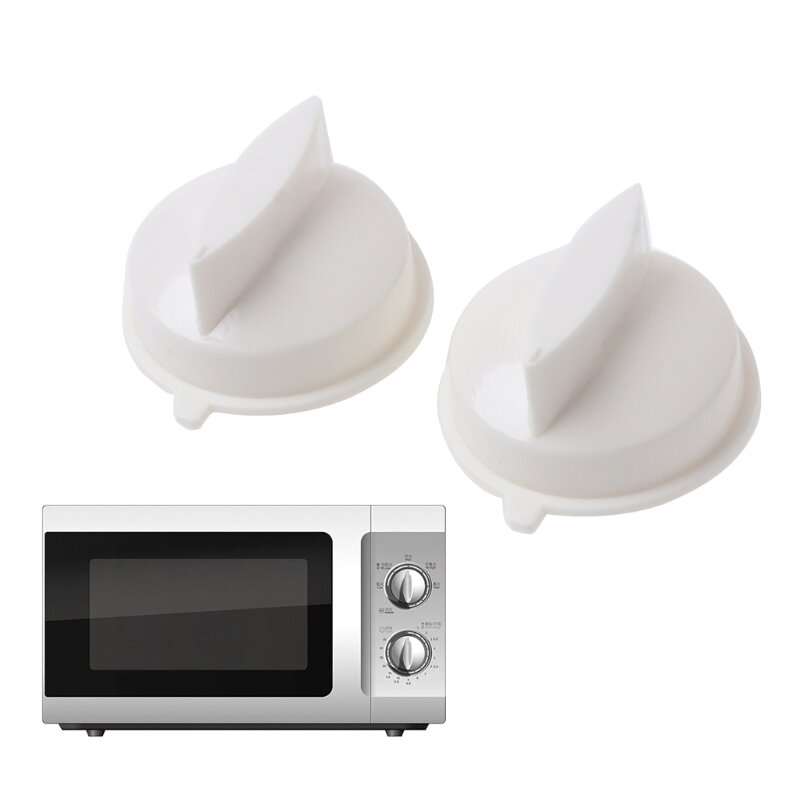 2 Buah Sakelar Kontrol Plastik Pengatur Waktu Kenop Putar Oven Microwave untuk Pengiriman Drop Universal Media