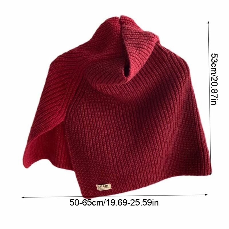 Irregular High Collar Shawl Contrast Color Warm Neck Wraps Clothes Decoration Accessories Scarf Accessories Shawl Wraps Girl