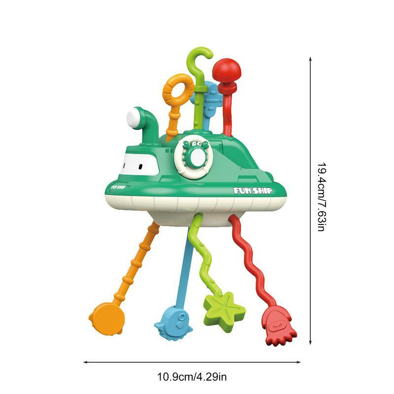 Sznurek zabawka ruchowa zabawki sensoryczne ciągnięcia strun zabawki edukacyjne silikonowe do ciągnięcia zabawki do nauki przedszkolaków