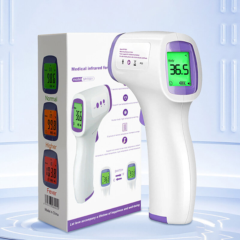Therye.com médical infrarouge numérique frontal sans contact, outil de mesure de la température Linge et de la fièvre pour bébés et adultes