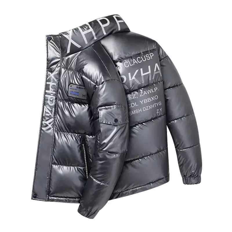 밝은 파카 남성용 겨울 코트, 다중 포켓 재킷, 지퍼 방수 재킷, 방풍 스트리트웨어