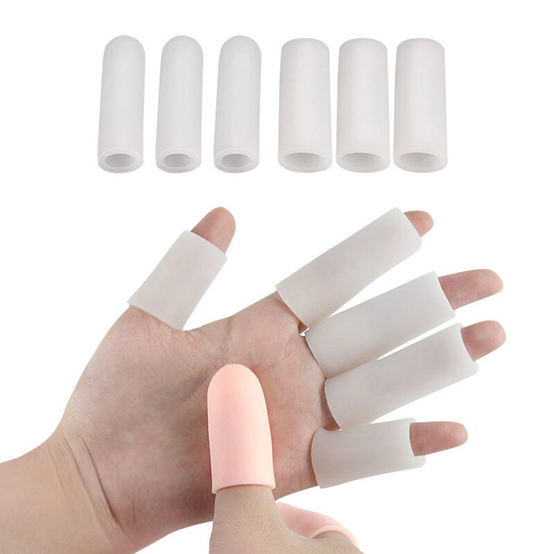 Protector de silicona suave para dedos de los pies, tubo de Gel para aliviar el dolor, 5 piezas