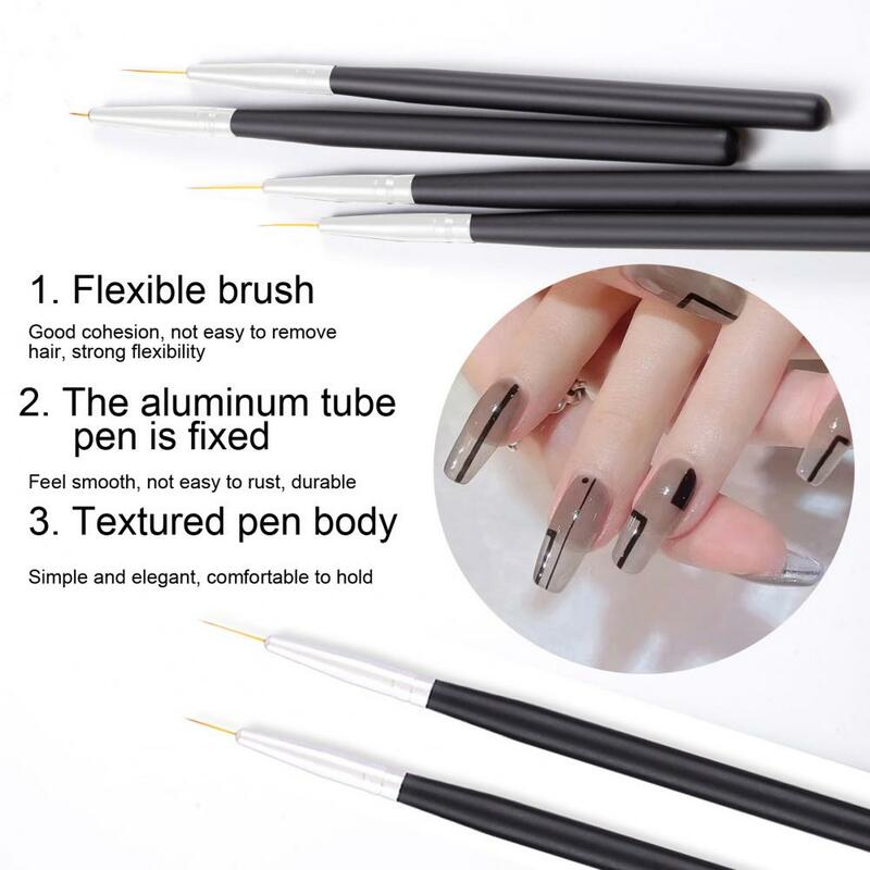 Durable Nail Art Pen Flexible Professional Gel Polish Nail Art Pen  Fine Craftsmanship Nail Art Brush Nail Salon Use